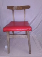 Retro small chair with artificial leather seat, backrest, children's chair, children's chair