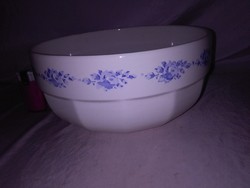 Old blue floral granite bowl