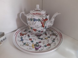 Chinese porcelain teapot with tray