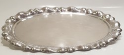 Art Deco hólyagos peremű ezüst (800) tálca (475 g)
