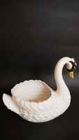Italian swan-shaped ceramic pot