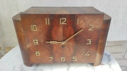 Art deco table clock, furniture clock, nice design. Kienzle marked structure bauhaus, retro!