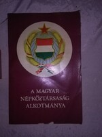 " A Magyar Népköztársaság Alkotmánya - könyv - 1979