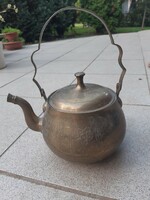 Lenyűgöző antik réz kávés/teás kanna