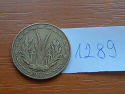 NYUGAT AFRIKA 5 FRANK FRANCS 1969 (c+o) (BAGOLY) Alumínum-Nikkel-Bronz #1289