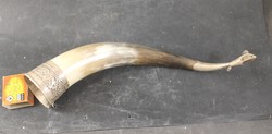 Antique silver-tipped horn 726