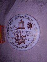 Retro porcelán plakett " Magyar éremgyűjtők egyesülete vándorgyűlése 1975 "