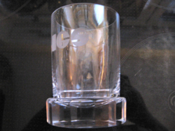 Gyűjtői egyedi különlegesség! Lapra csiszolt talpú kristály pohár IGS