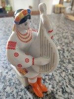 Samoday felhaszálonak -Orosz  porcelán figura  - KIJEV zenész lány
