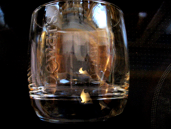 Dewar's Scotch whiskey in rare glass