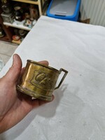 Old copper cup holder