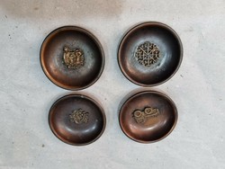 4pcs craft copper bowls