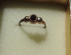 Fekete köves állítható  ezüst gyűrű