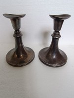 Pair of midcentury vintage design swedish silver candlesticks