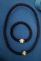Elegant glittering stone magnetic chain and bracelet