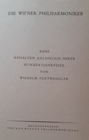The wiener philharmoniker - rede von wilhelm furtwängler - musical rarity!