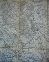 Old gun military map (kiskunhalas- kiskunmajsa- lugos-pusztamérges)