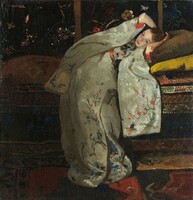 George Breitner - Lány fehér kimonóban - reprint