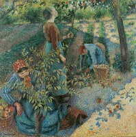 Pissarro - Almaszedés - vakrámás vászon reprint