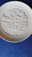 Lithophane porcelain, commemorative plate. Herend was 125 years old in 1964. Limited edition for the anniversary.