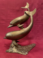 Beautiful double dolphin table ornament