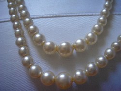 Rare string of pearls, double row 2 x 47 cm as a gift