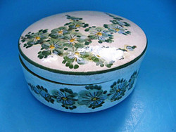 Niki keramik gmunden blue floral jewelry box, jar gmundner