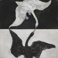 Hilma af klint - swans - canvas reprint