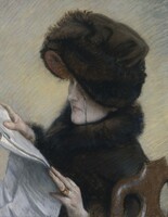 James tissot - the lady reading - reprint canvas reprint