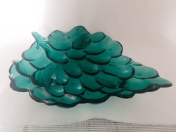 Italian, green glass, serving bowl, centerpiece, special and very nice (great!)