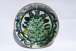 Folk ceramic wall plate 