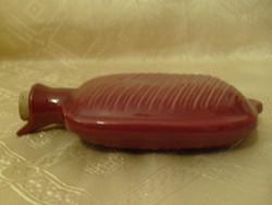 Antique water ceramic bed heating plug with glossy glaze coating, flat and flawless rarity