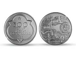 1990. Matthias of the Year ii. Silver commemorative coin bu