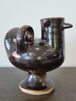 Barbara bauer-vintage ceramic vase, stylized bird shape