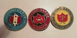 Pioneering guard badges / civil defense, firefighting, transport