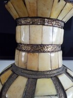 Copper vase decorated with bone inlay