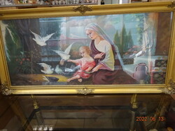 Madonna gyermekével és galambokkal - akril kép. Vanneki! Jókai.