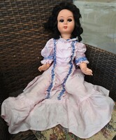 Large antique athena doll - rolling her eyes right - left and crying baby