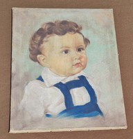 Kiárúsítás!   Antik gyermek portré festmény