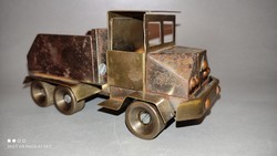 Egyedi steampunk full fém réz acél teherautó autó modell makett