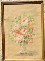 Unknown painter - flower still life - watercolor