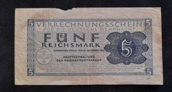Germany 5 reichsmark 1944 vg.