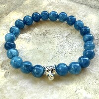 Blue apatite women's mineral bracelet