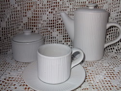 White cappuccino coffee set