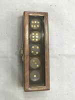 Set of wooden-copper boxed dices