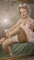 Ballerina on oil canvas