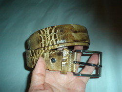 Vintage crocodile leather belt