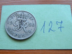 Angol anglia 6 pence 1950 king george vi 127.