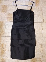 Gina Bacconi fekete alkalmi pánt nélküli gyönyörű ruha.12/42. Mell:44cm, derék:40cm. Új, címkés