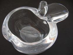 Apple shape art vannes france ros hasana honey bowl, crystal leaf weight, ring holder